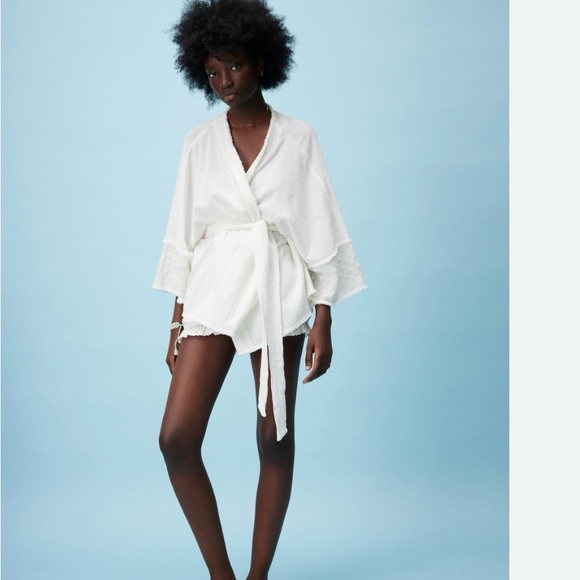 Zara - belted kimono - size: xs-s - Picture 2 of 8